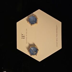 12k Gold Plated Lab Created Ocean Blue Quartz